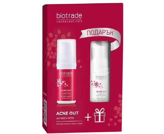 Набор для жирной кожи лица крем+пенка Biotrade Acne Out