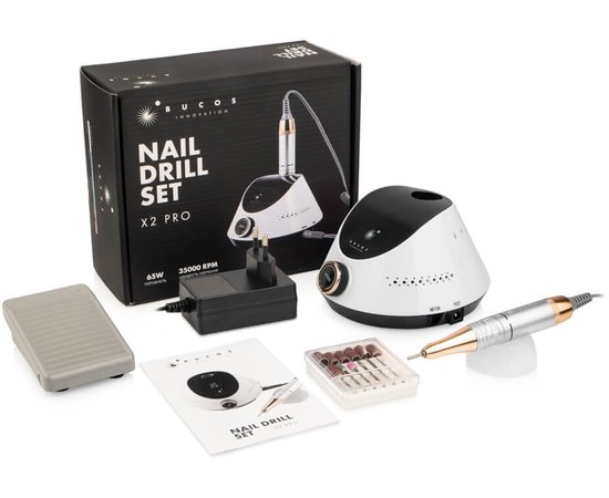 Фрезер Bucos Nail Drill X2 PRO, 65 Ватт/35 000 об, изображение 4