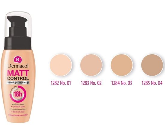 Dermacol Matt Control - Тональний крем матуючий водостійкий, 30 мл, фото _ab__is.image_number.default