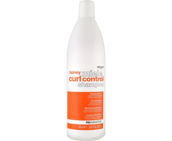 Медовый шампунь для вьющихся и волнистых волос Dikson Honey Miele Curl Control Promaster Shampoo, 1000 ml