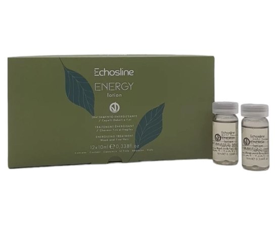 Енергетичний лосьйон для тонкого та слабкого волосся Echosline Vegan Therapy Lotion, 12*10 ml, фото 