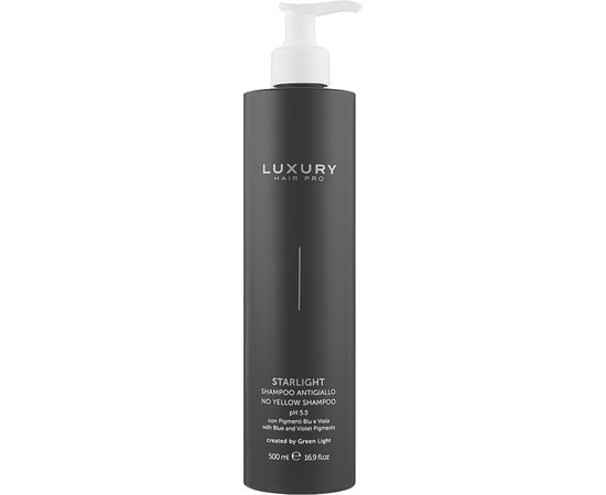 Шампунь для волос Антижелтый Green Light Luxury Starlight Shampoo, 500 ml