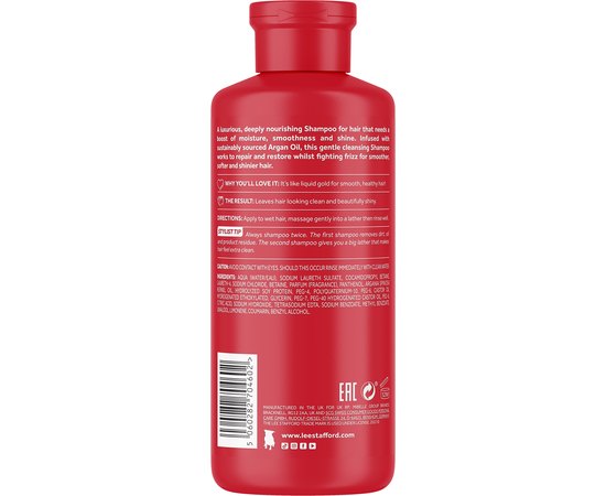 Питательный шампунь с аргановым маслом Lee Stafford Argan Oil Nourishing Shampoo, 250 ml, изображение 2