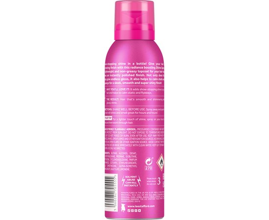 Спрей для сияния волос Lee Stafford Lightweight Shine Spray, изображение 4