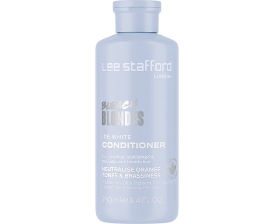 Кондиціонер для волосся з синім пігментом Lee Stafford Bleach Blondes Ice White Toning Conditioner, 250 ml, фото 