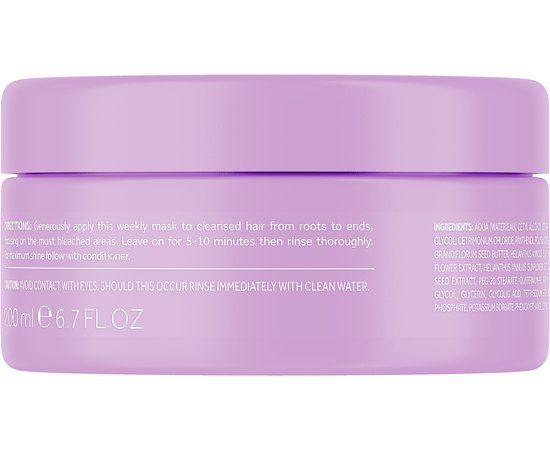 Маска для осветленных волос Lee Stafford Bleach Blondes Everyday Care Treatment Mask, 200 ml, изображение 2