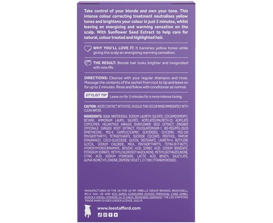 Тонирующие фиолетовые шоты для осветленных волос Lee Stafford Bleach Blondes Purple Toning Hot Shots, 4х15 ml, изображение 2