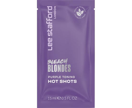 Тонирующие фиолетовые шоты для осветленных волос Lee Stafford Bleach Blondes Purple Toning Hot Shots, 4х15 ml, изображение 3