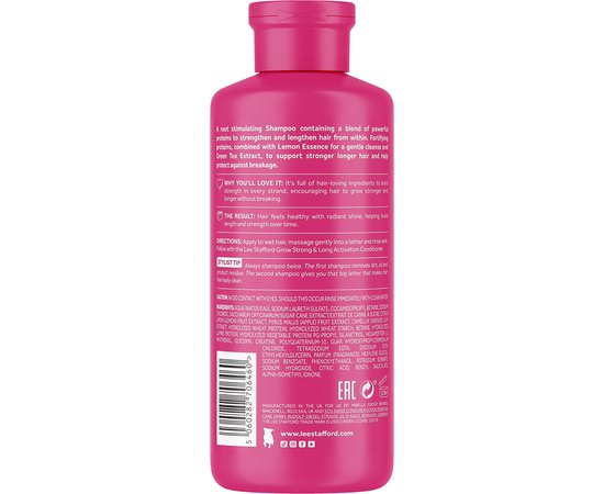 Шампунь-активатор росту волосся Lee Stafford Grow Strong Long Activation Shampoo, 250 ml, фото _ab__is.image_number.default