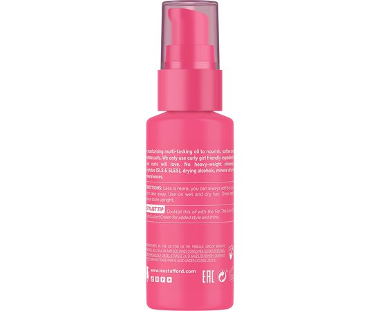 Масло для вьющихся волос Lee Stafford For The Love Of Curls Curls Frizz Taming Oil, 50 ml, изображение 2