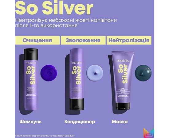 Шампунь для нейтралізації жовтизни Matrix So Silver Shampoo, фото _ab__is.image_number.default