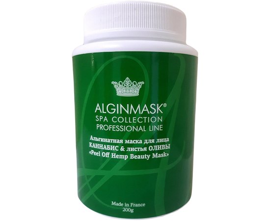 Альгинатная маска для лица Каннабис и листья оливы Alginmask Peel Off Hemp Beauty Mask