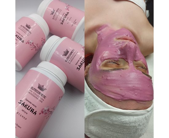 Шейкерная крем-маска с экстрактом японской вишни Alginmask Sakura, 200 g, изображение 4