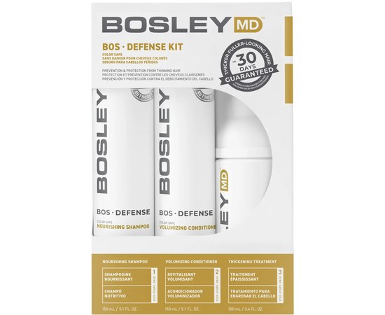 Набір для попередження стоншення волосся Bosley Bos Defense Kit, фото 