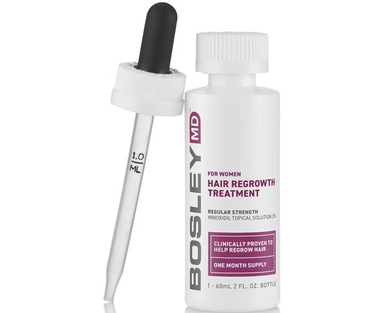 Раствор с миноксидилом 2% для восстановления роста волос у женщин Bosley Hair Regrowth Treatment Minoxidil 2% Topical Solution, 2x60 ml, изображение 3