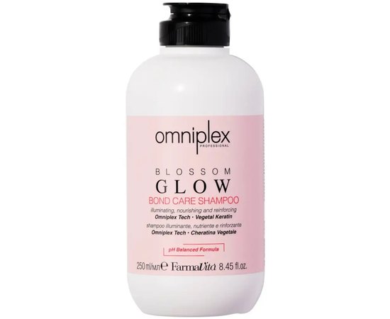 Премиальный шампунь с растительным кератином с технологией Omniplex Farmavita Blossom Glow Bond Care Shampoo