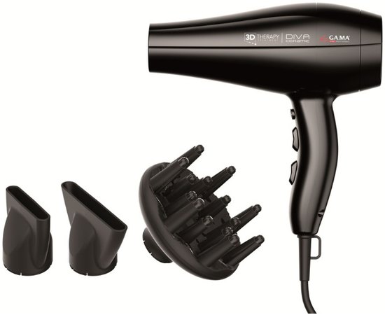 Фен для волос GA.MA DIVA 3D THERAPY GH3536, 2300 W, изображение 3 Фен для волос GA.MA DIVA 3D THERAPY GH3536, 2300 W, изображение 3
