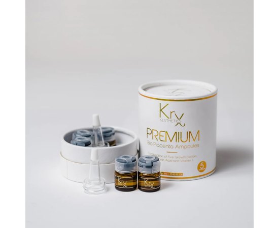 Гелевый бустер-концентрат с 5 клеточными факторами роста, гиалуроновой кислоты и витаминами KRX Aesthetics Premium Bio Placenta Ampoule, изображение 4