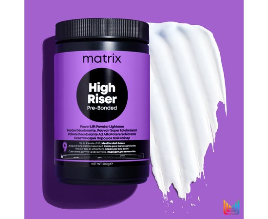 Пудра з бондером для освітлення волосся до 9 рівнів тону Matrix High Riser Pre-Bonded, 500 g, фото _ab__is.image_number.default