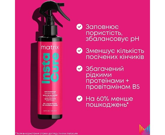 Спрей-догляд для пошкодженого та пористого волосся Matrix Instaсure Spray, 200 ml, фото _ab__is.image_number.default