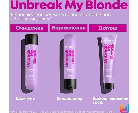 Незмивний догляд для зміцнення волосся Matrix Unbreak My Blonde Reviving Leave-in Treatment, 150 ml, фото _ab__is.image_number.default