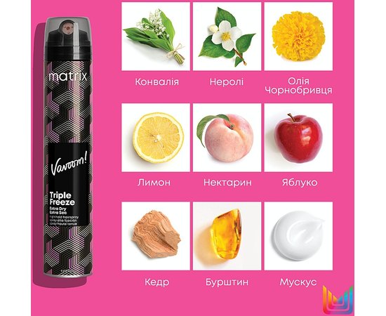 Сухой спрей для экстрафиксации с тройным диффузором Matrix Vavoom Triple Freeze Extra Dry Spray, 300 ml, изображение 4