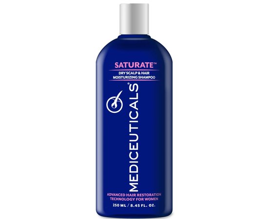 Зволожуючий шампунь проти випадіння та стоншення волосся у жінок Mediceuticals Saturate Dry Scalp Hair Moisturizing Shampoo, фото 