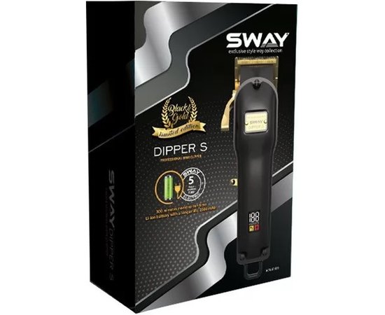 Машинка для стрижки Sway Dipper S Black and Gold Edition 115 5002 BLK, изображение 6