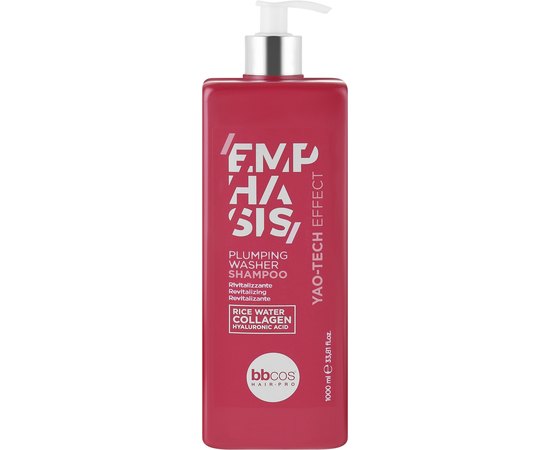 Шампунь-наполнитель безсульфатный для всех типов волос BBcos Emphasis Yao-Tech Plumping Washer Shampoo, изображение 3