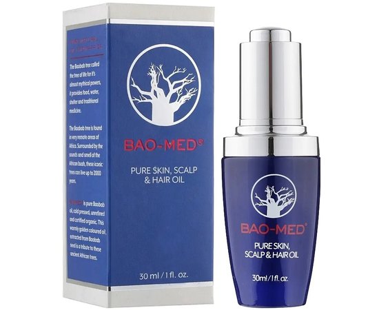 Олія для шкіри, волосся та скальпу Mediceuticals Bao-Med Pure Skin, Skalp&Hair Oil, фото 
