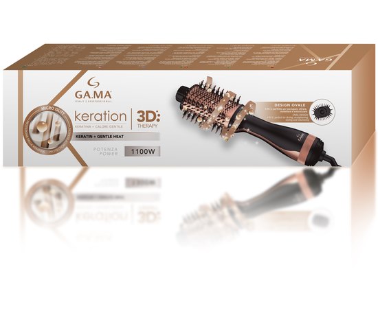 Фен-щетка для волос GA.MA STYLISH KERATION 3D GH4001, изображение 3