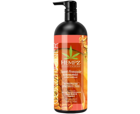Кондиционер для объема Ананас-Медовая дыня Hempz Sweet Pineapple & Honey Melon Herbal Conditioner, изображение 3