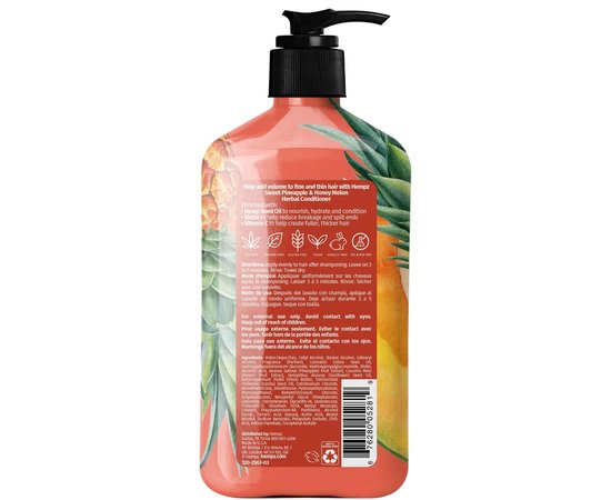 Кондиционер для объема Ананас-Медовая дыня Hempz Sweet Pineapple & Honey Melon Herbal Conditioner, изображение 2