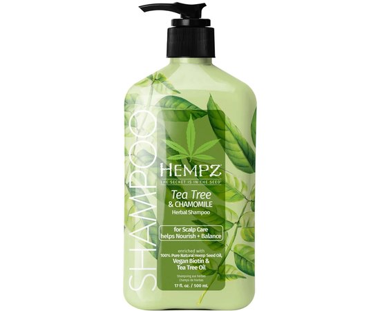 Шампунь для догляду за шкірою голови з чайним деревом і ромашкою Hempz Tree and Chamomile Shampoo, фото 