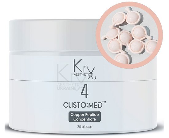 Концентрат в капсулах-монодозах с меди пептидами, ретинолом и ботокс-пептидами KRX Aesthetics Cooper Peptides Concentrate, 25 шт, изображение 2