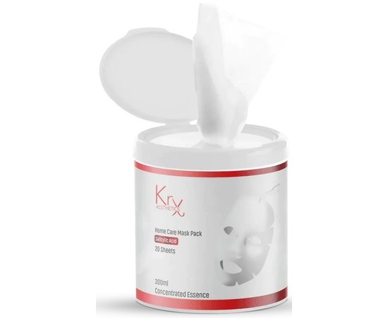 Тканинні бавовняні маски насичені протизапальним бустером KRX Aesthetics ​Salicylic Acid Sheet Mask Pack, 20 шт, фото 