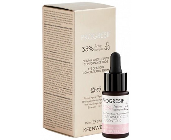 Сыворотка-концентрат для зоны вокруг глаз Keenwell Progresif 33% Active Complex Eye Contour, 15 ml, изображение 3