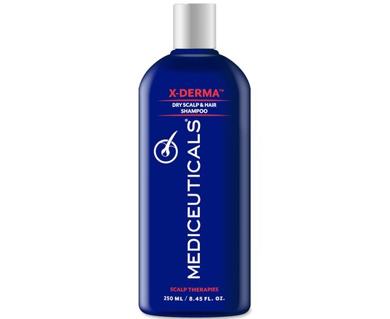 Відлущуючий шампунь проти сухості та свербежу шкіри голови Mediceuticals X-Derma Dry Scalp and Hair Shampoo, фото 