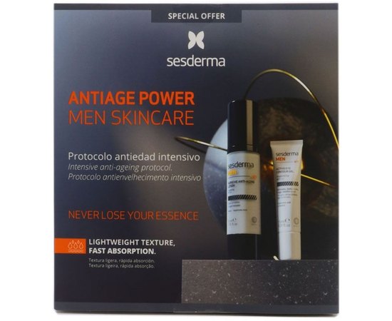 Набор для мужчин гель-контур вокруг глаз + восстанавливающий лосьон Sesderma MEN, изображение 2