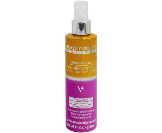 Cпрей-термозахист для всіх типів волосся Abril Et Nature Keratin-Plex Thermal Protector Liss, 200 ml, фото 