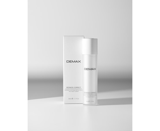 Ночной крем-корректор для сухой, чувствительной и куперозной кожи Demax Redness Correct Intensive Soothing Refine Relief Rich Night Cream, изображение 2