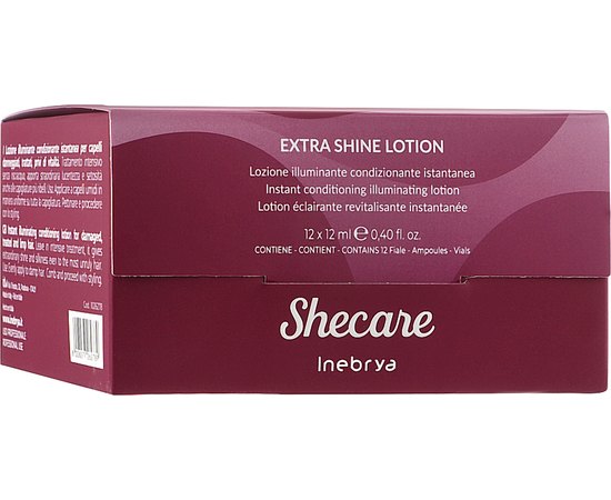 Лосьйон для волосся "екстра сяйво" Inebrya She Care Extra Shine Lotion, 12*12ml, фото 
