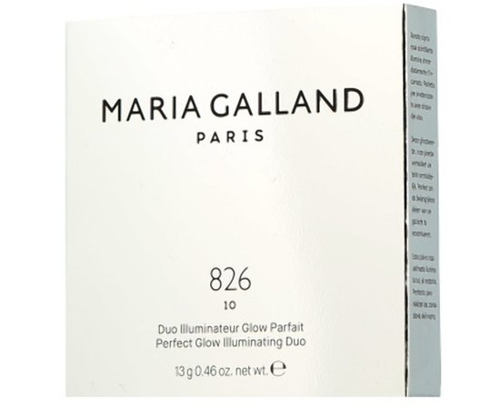 Пудра-хайлайтер двойного действия Maria Galland 826 Perfect Glow Illuminating Duo, изображение 2