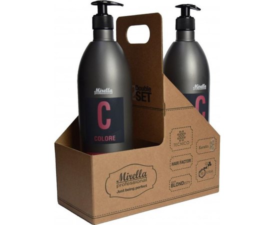 Набір Шампунь та Бальзам для фарбованого волосся з поршнями Mirella Professional C Colore Kit, фото 