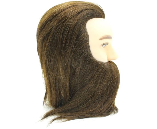 Учебный манекен с натуральными волосами и бородой "Каштан" SPL 520/А-1, изображение 2