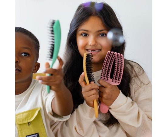 Щетка для волос детская Olivia Garden Finger Brush Care Mini Kids Pink, ID1820, изображение 5