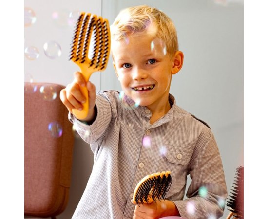 Щетка для волос детская Olivia Garden Finger Brush Care Mini Kids Yellow, ID1819, изображение 5