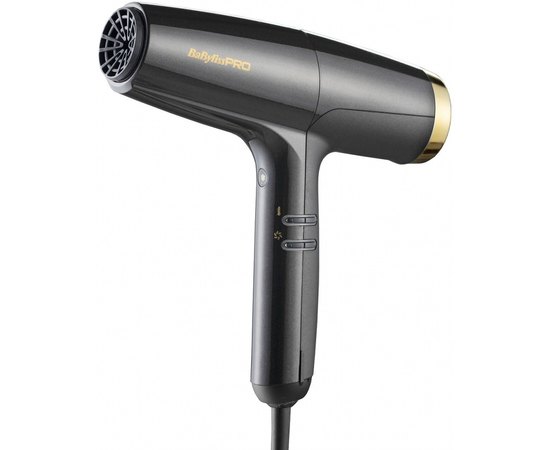Фен для волос BaByliss PRO Falco Grey&Gold BAB8550E, изображение 3