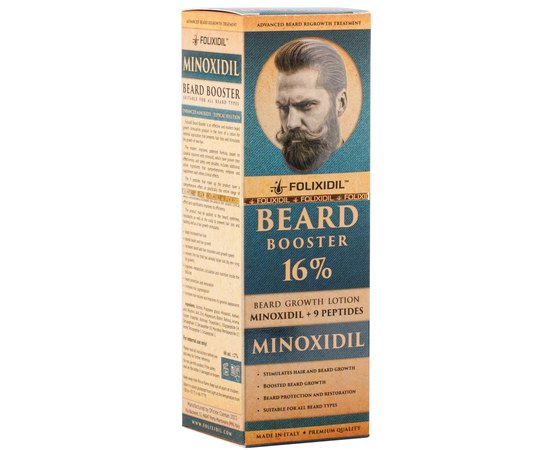 Лосьйон для росту волосся та бороди 16% Folixidil Beard Booster 16%, 60 ml, фото 