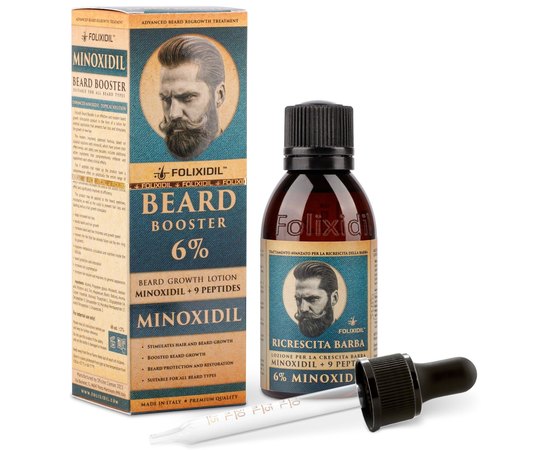 Лосьйон для росту волосся та бороди 6% Folixidil Beard Booster 6%, 60 ml, фото _ab__is.image_number.default